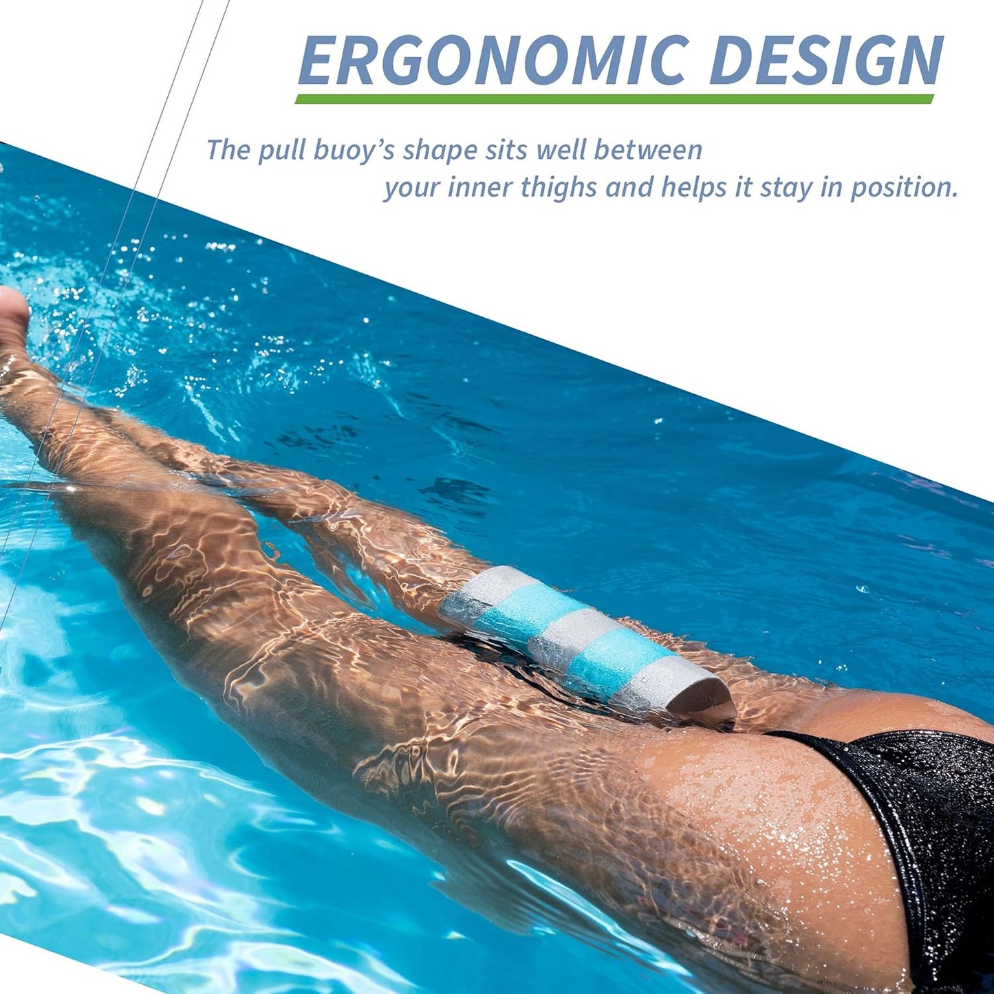 EVA 5-Layer Pull Buoy Leg Float - Pool Training Aid, Legs and HIPS Support for Adults, Kids, and Beginners, for Swimming Stroke