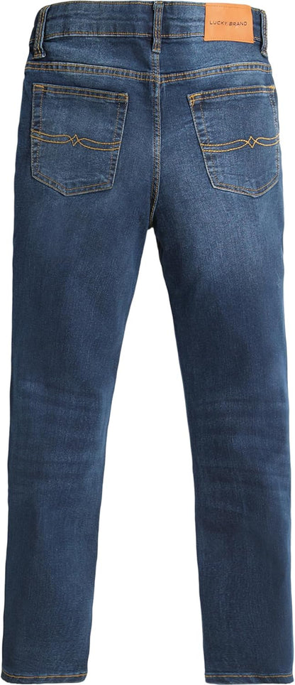 Boys' Classic Fit Straight Leg Denim Jean 5Pocket Style Zipper Fly & Button Closure