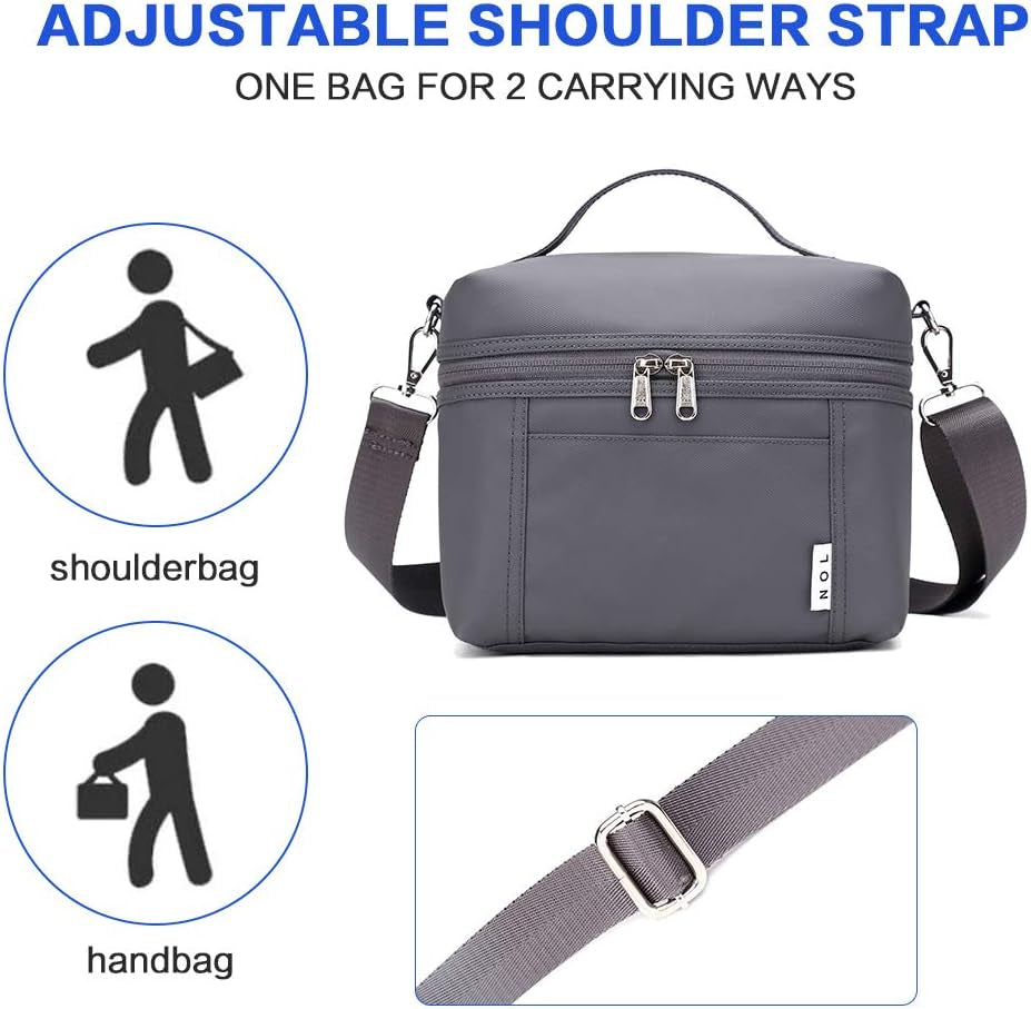 Insulated Lunch Bags for Women Cooler Bag Lightweight Nylon Waterproof Lunch Box for Work