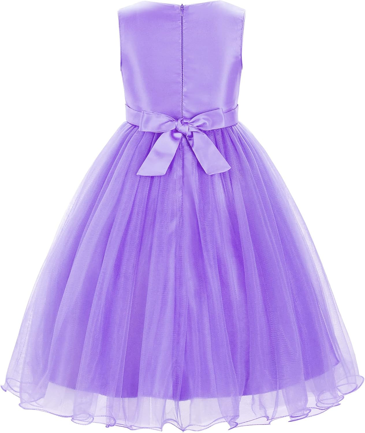 Sequin Sleeveless Tulle Mesh Flower Girl Party Dress