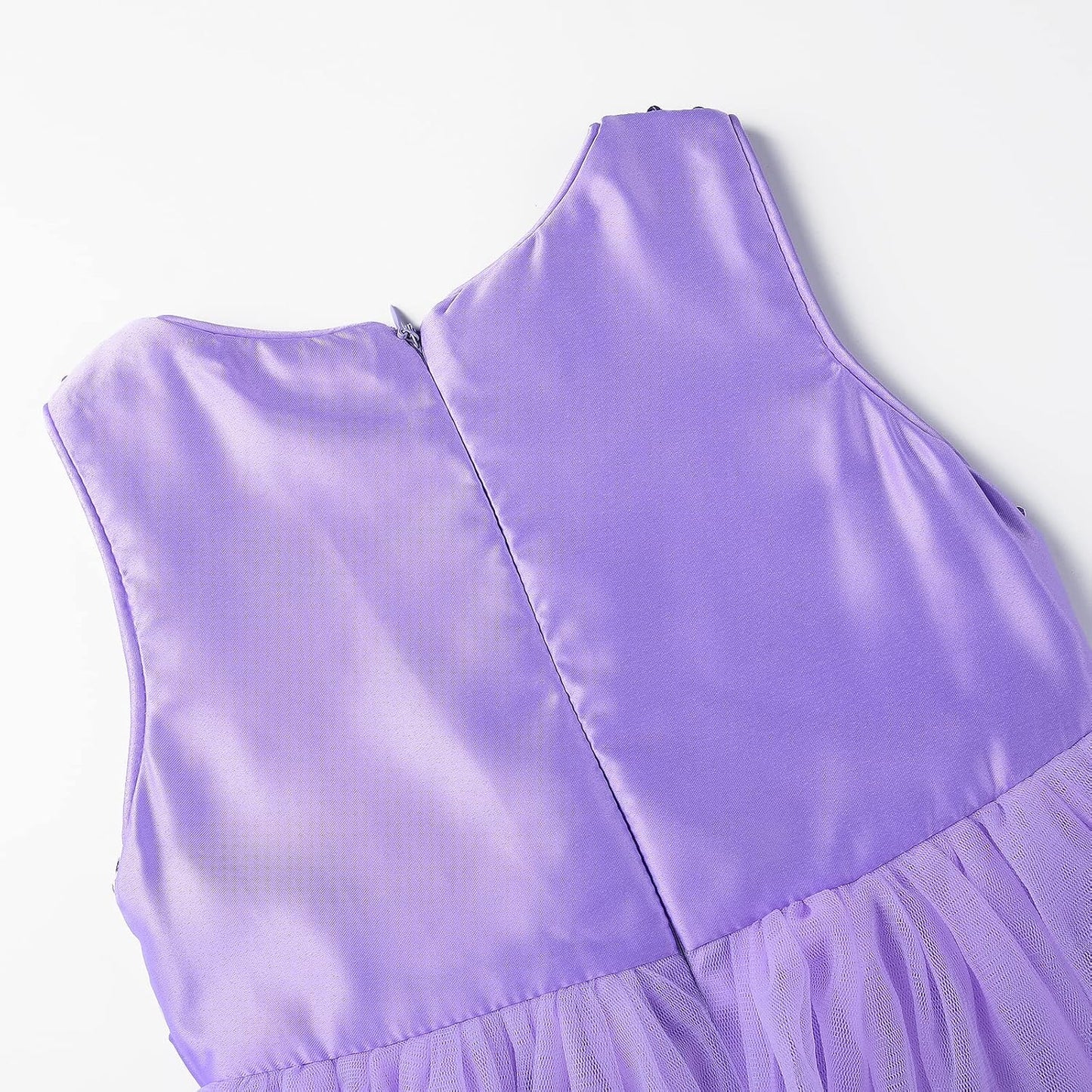 Sequin Sleeveless Tulle Mesh Flower Girl Party Dress
