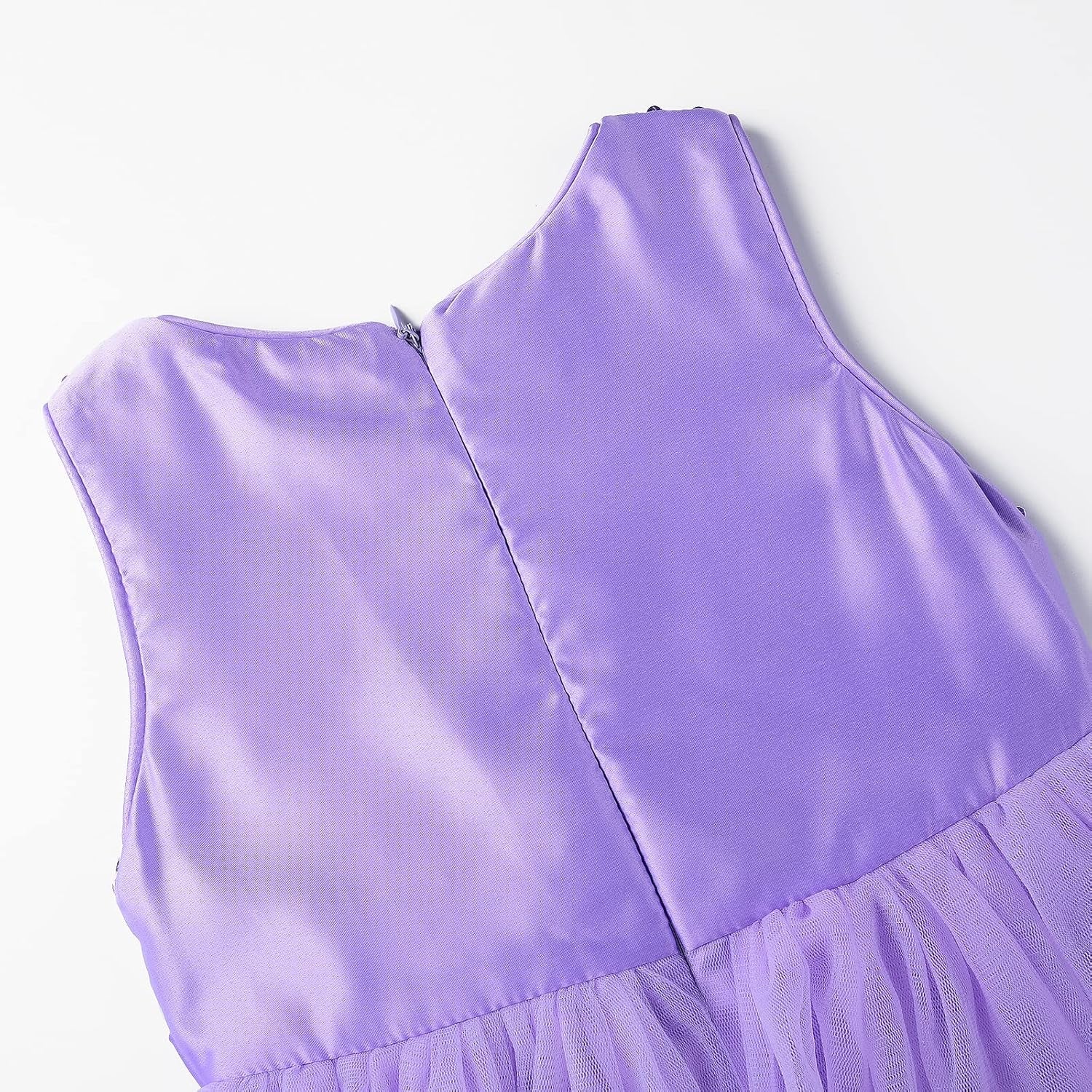Sequin Sleeveless Tulle Mesh Flower Girl Party Dress