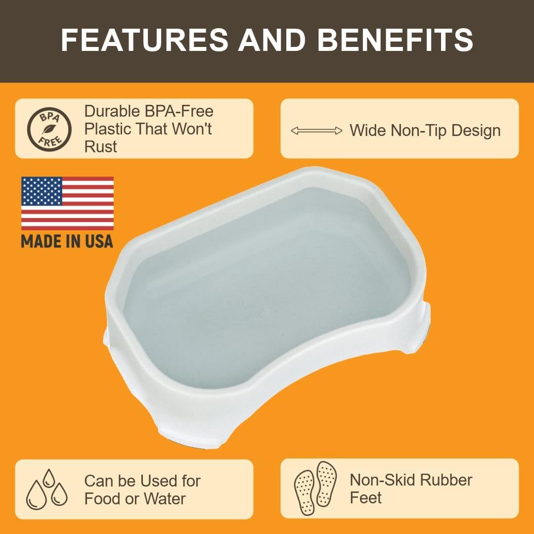Extra Large Water Bowl for Dogs, Outdoor Dog Water Bowl (2.25 Gallon Extra-Large Capacity), Big Trough Style Food Dish for Indoors or Outside, No Spill Large Dog Bowls, Vanilla Bean