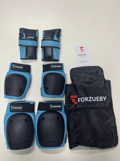 Adult/Kids Knee Pads Elbow Pads Wrist Guards 6 in 1 Protective Gear Set for Inline Roller Skating Skateboarding Scooter BMX Etc.