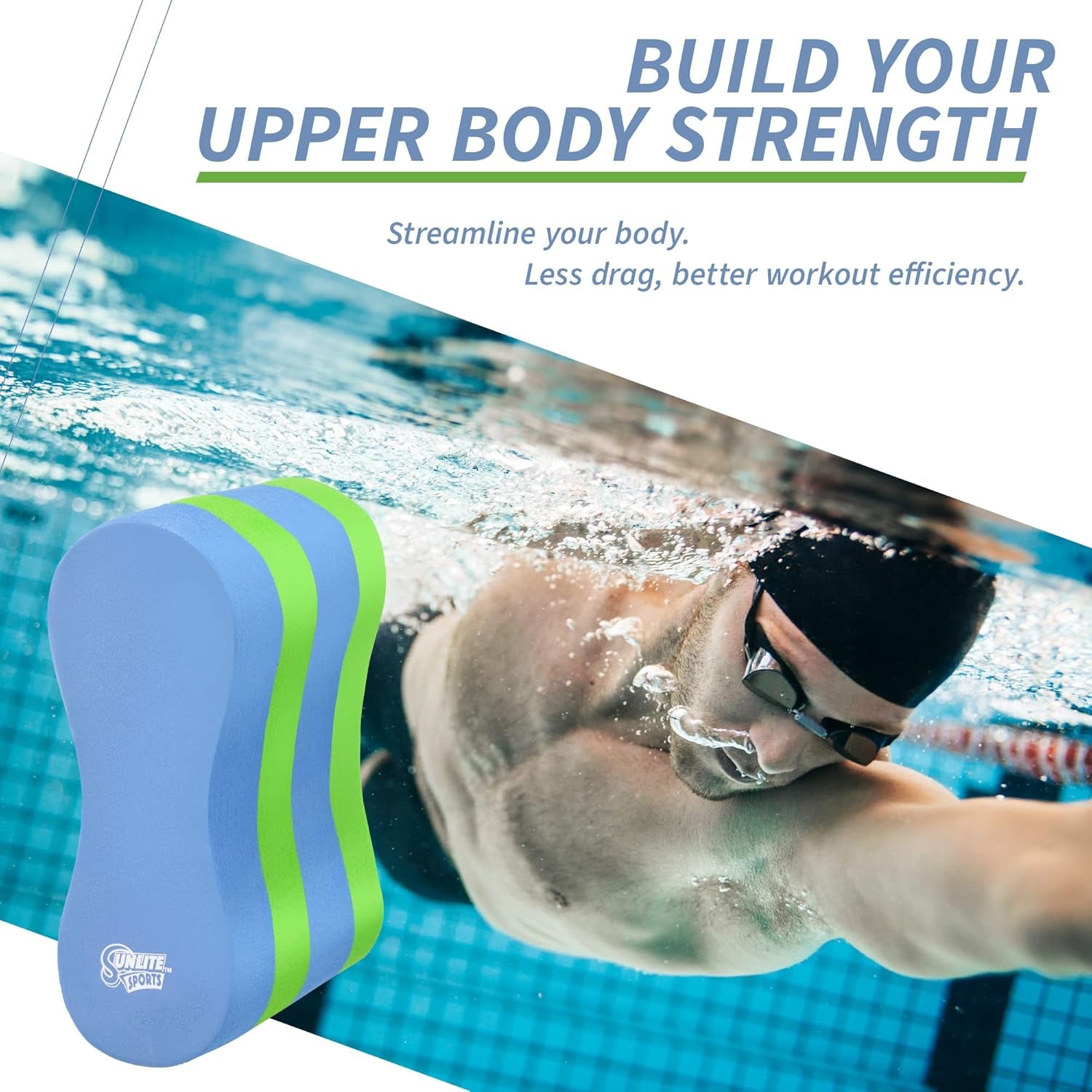 EVA 5-Layer Pull Buoy Leg Float - Pool Training Aid, Legs and HIPS Support for Adults, Kids, and Beginners, for Swimming Stroke