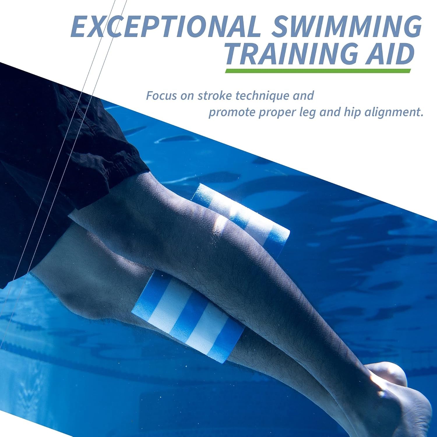 EVA 5-Layer Pull Buoy Leg Float - Pool Training Aid, Legs and HIPS Support for Adults, Kids, and Beginners, for Swimming Stroke