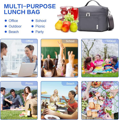 Insulated Lunch Bags for Women Cooler Bag Lightweight Nylon Waterproof Lunch Box for Work