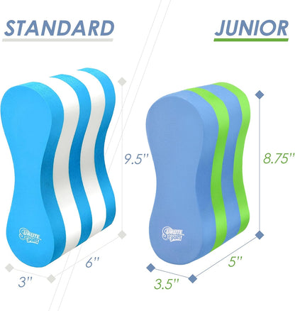 EVA 5-Layer Pull Buoy Leg Float - Pool Training Aid, Legs and HIPS Support for Adults, Kids, and Beginners, for Swimming Stroke