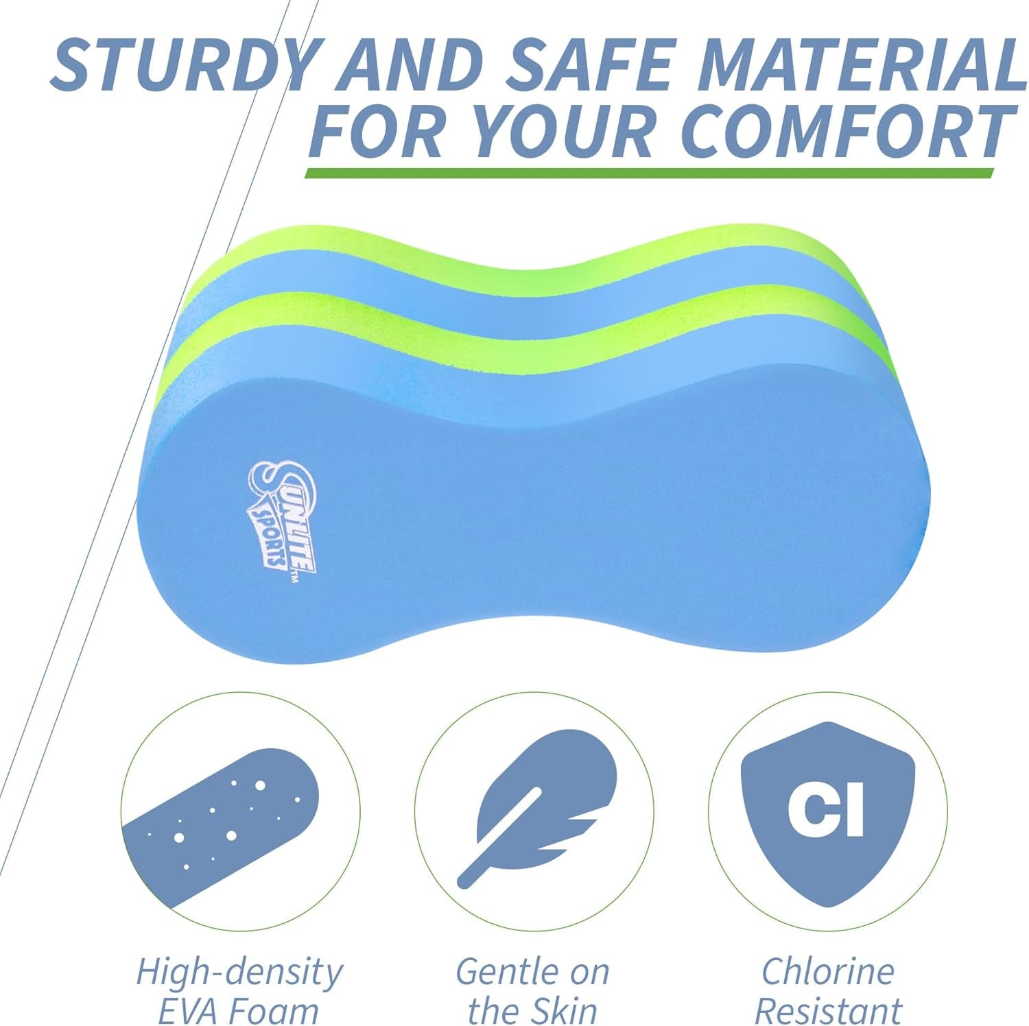 EVA 5-Layer Pull Buoy Leg Float - Pool Training Aid, Legs and HIPS Support for Adults, Kids, and Beginners, for Swimming Stroke